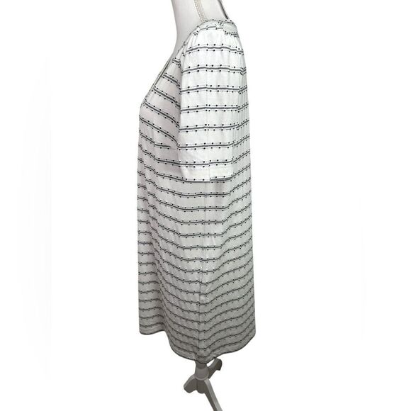 LOFT Textured Puff Sleeve Shift Dress Size M - Picture 9 of 12